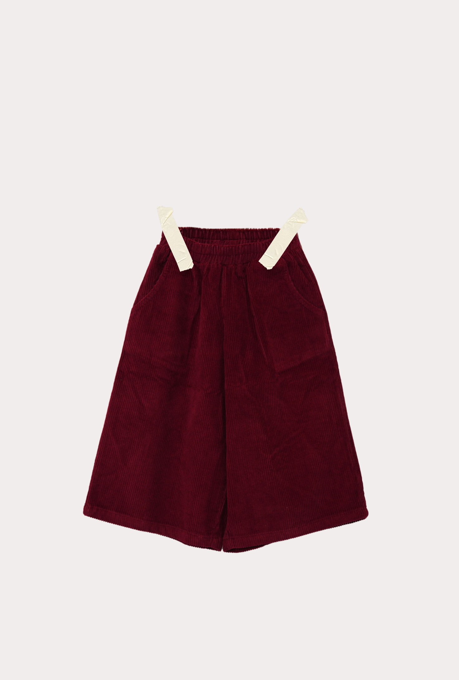Kids wide leg corduroy pants in flame red — Blaze Cord Pant by From Y To Z